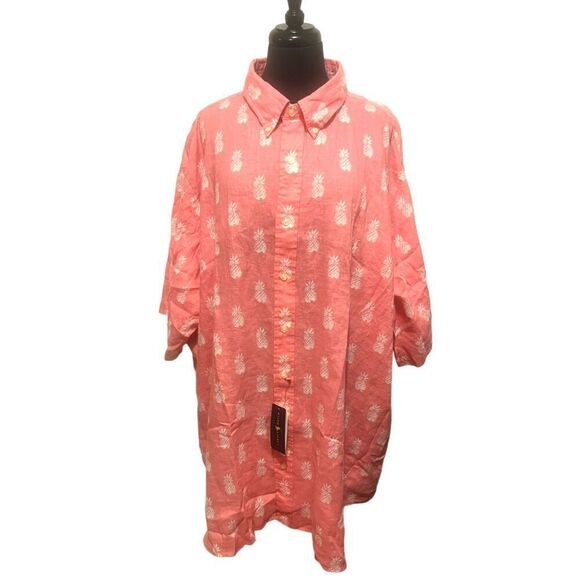 Ralph Lauren Pink Pineapple Button Down - Picture 1 of 5